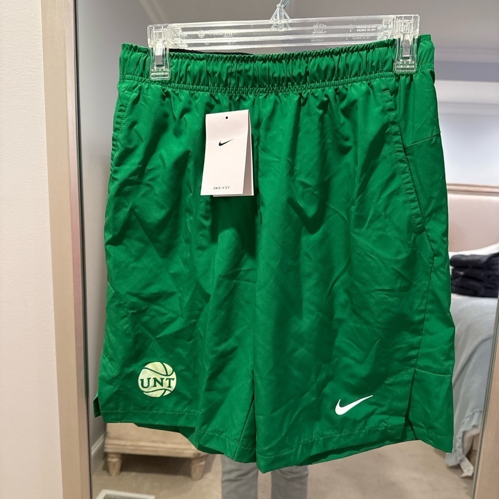Nike University of North Texas Dri-Fit Green Basketball Shorts Size Small NWT